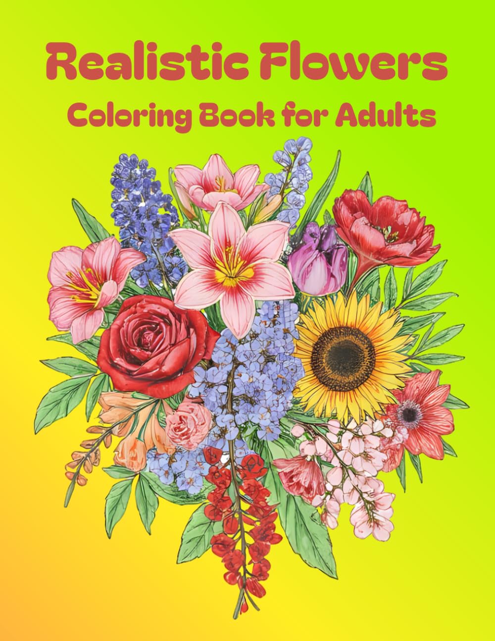 ler totalmente Realistic Flowers - Coloring Book for Adults: Botanical illustrations | Reduce stress gift | Creative break | 50 unique designs | Book for coloring... | Perfect for relaxation (German Edition)