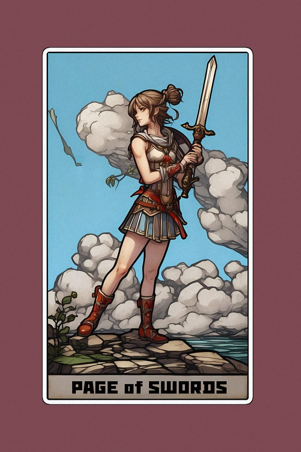 Page of Swords - Tarot Card Notebook - Card No.54 (Color Ed.): A5 Ruled Lined Tarot Journal Diary Sketchbook Notebook - Page of Swords (Curiosity and Communication) baixar o livro de graça
