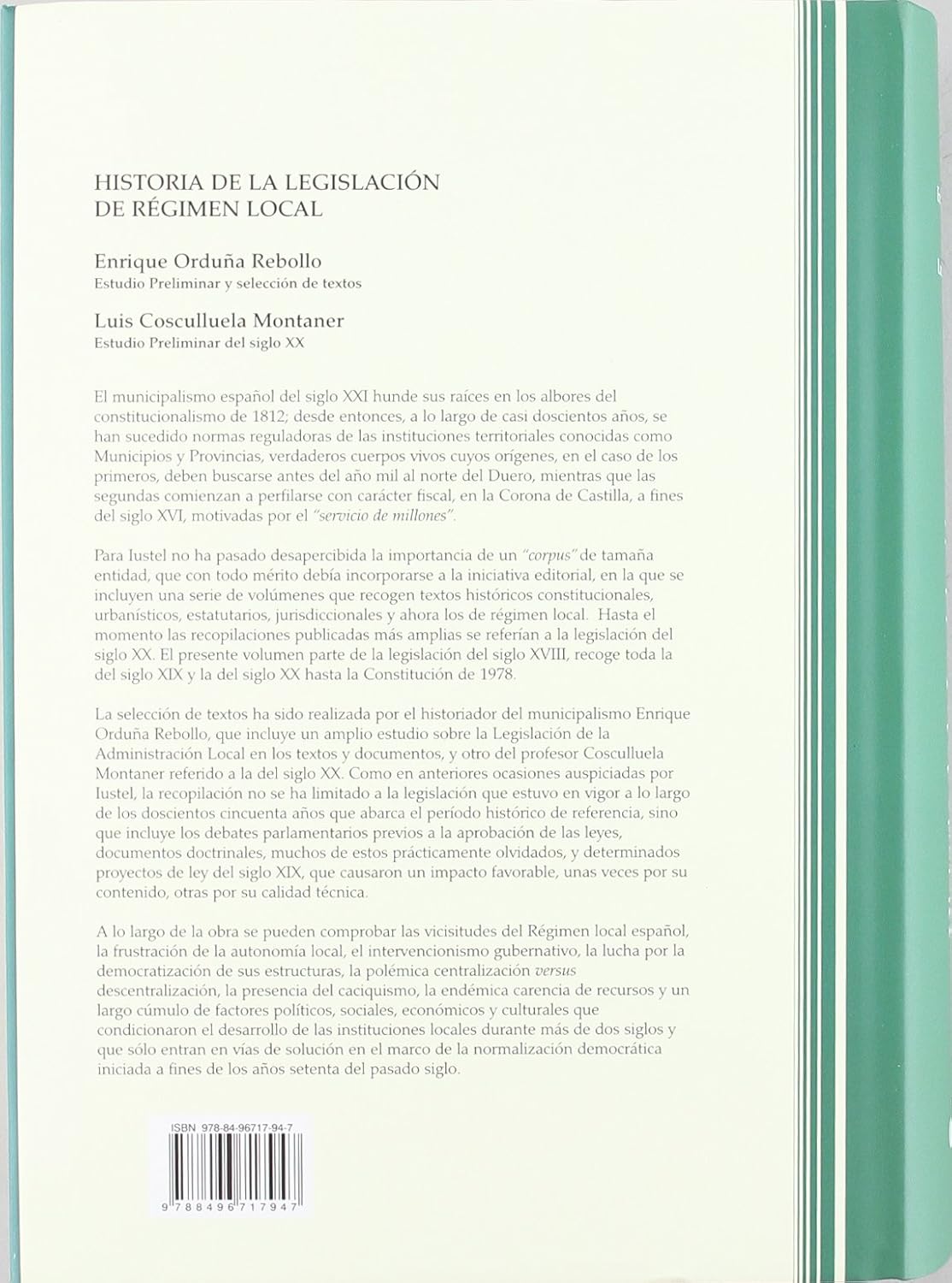 Historia de la Legislación de Régimen Local