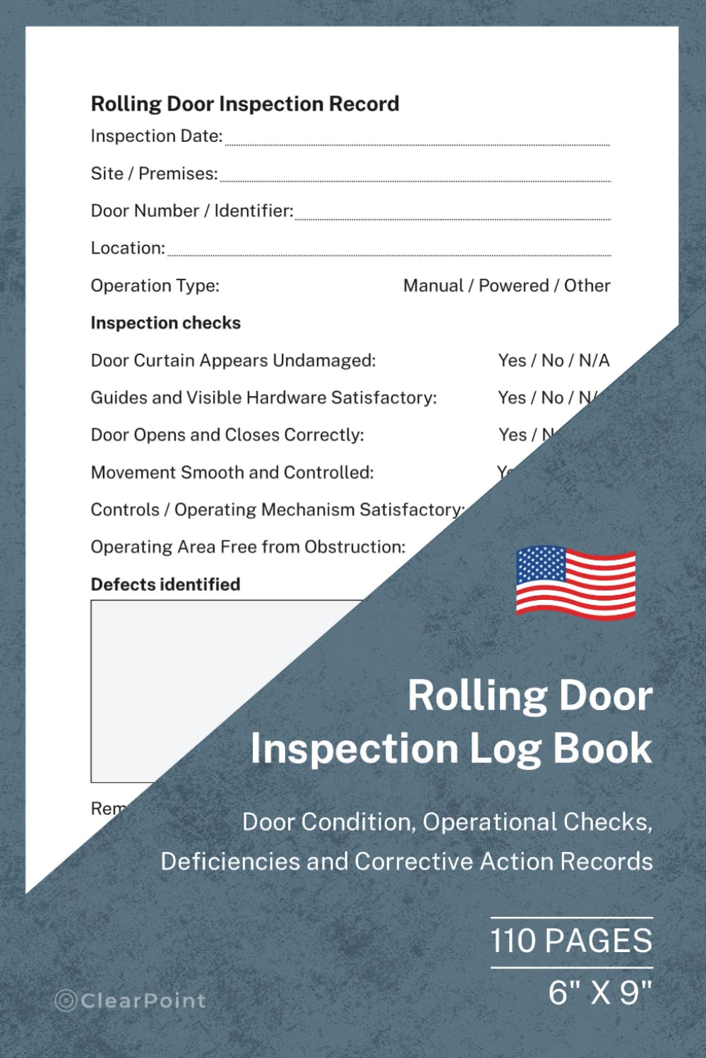 Rolling Door Inspection Log Book: Condition, Operational Checks and Corrective Action Records | 110 Pages | 6 × 9 Format: Commercial Rolling Door... for Facilities, Warehouses and Workplaces baixar o livro de graça