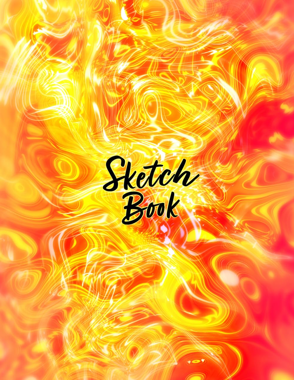 Sketch Book: Fire Liquid Flow: Blank Sketchbook, 8.5 x 11 in, 120 Pages for Drawing, Sketching, Painting and Doodling baixar o livro de graça