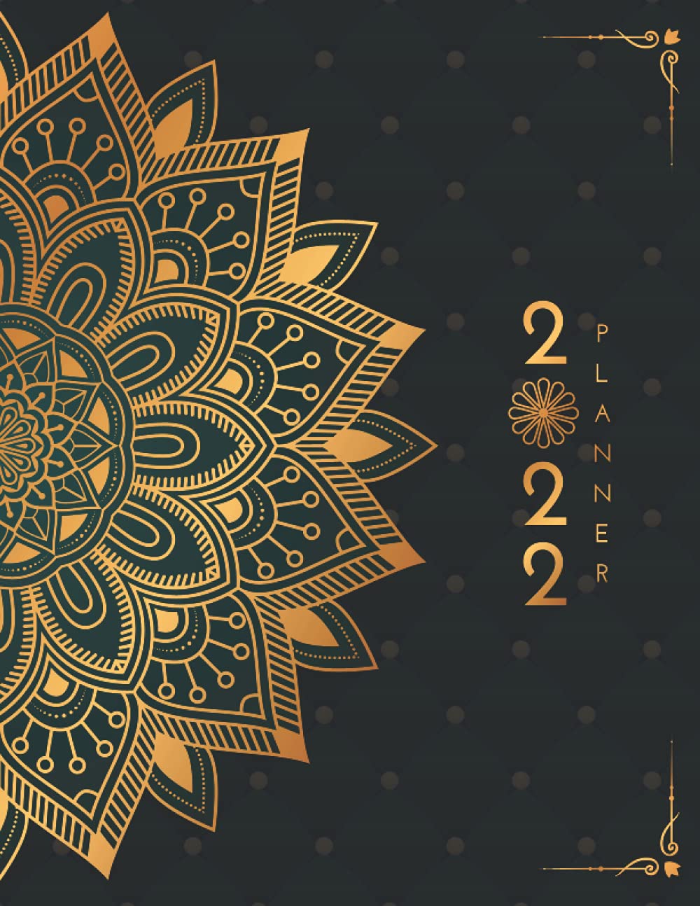 capítulo por capítulo baixar 2022 PLANNER: Large 52 Weeks Weekly & Monthly Planner। Yearly at A Glance Organizer with To Do List & Priorities । Golden Mandala on Black Background Cover