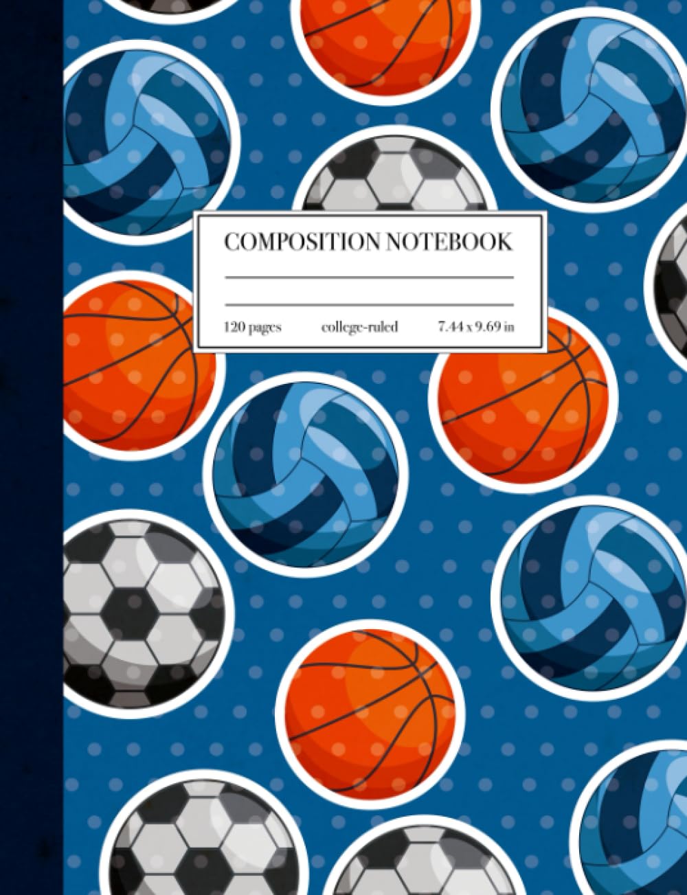 Composition Notebook 7.44 x 9.69: Sport Balls Illustration | Cool Boy & Girl Design Journal for School and College | 120 College Ruled Pages | Creative School Supplies baixar o livro de graça