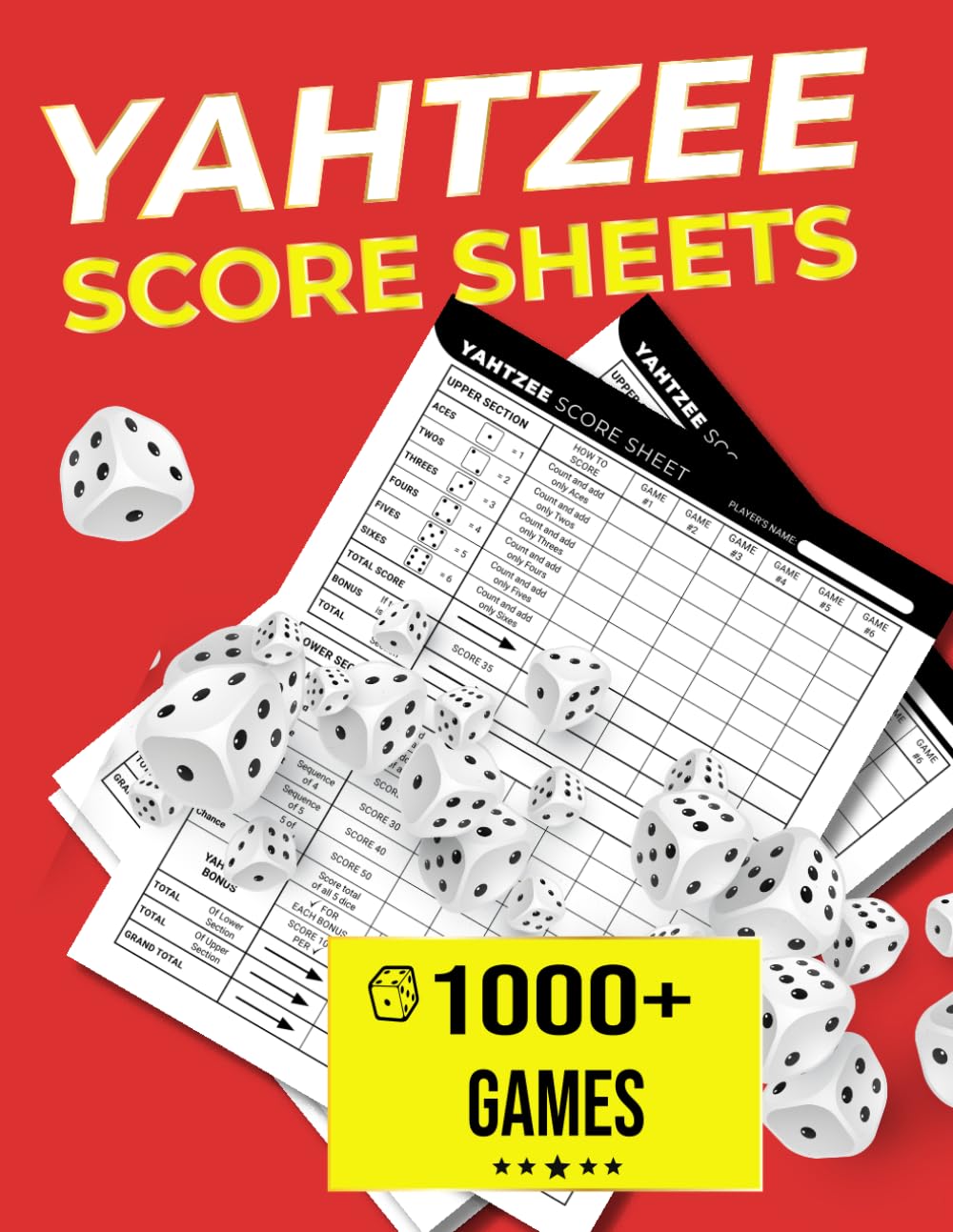 Yahtzee Score Sheets: Large Print Yahtzee Score Pads | 1000+ Score Games for Easy Scorekeeping | Original and Unique Layout Design | 8.5x11 Big Jumbo Size Yahtzee Cards Book baixar o livro de graça