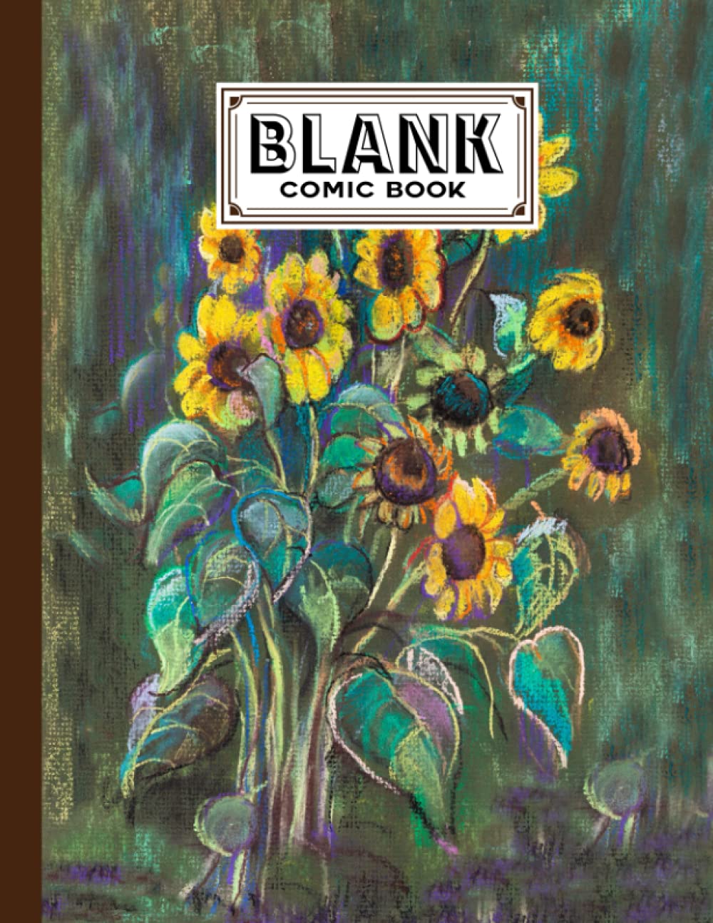ler totalmente Blank Comic Book: Sunflowers Oil Painting Cover, Draw Your Own Comics - 120 Pages of Fun and Unique Templates - A Large 8.5" x 11" Notebook by Liselotte Scholz