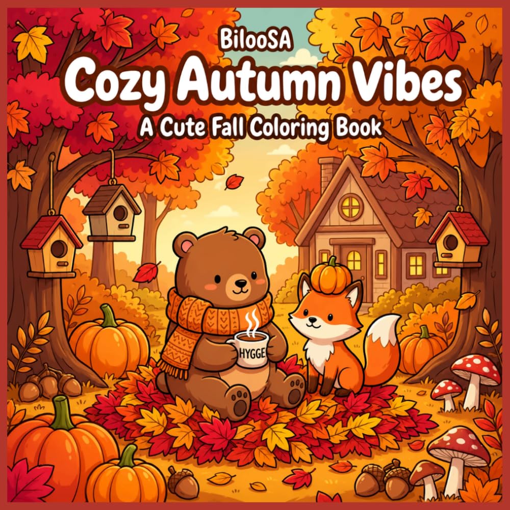 capítulo por capítulo baixar Cozy Autumn Vibes: A Cute Fall Coloring Book for Adults & Teens