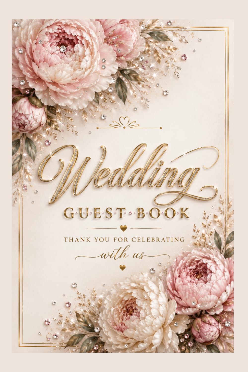 Wedding Guest Book: Elegant Peony Keepsake for Guest Signatures, Well Wishes, Gift Log and Photo Pages baixar livro de graça