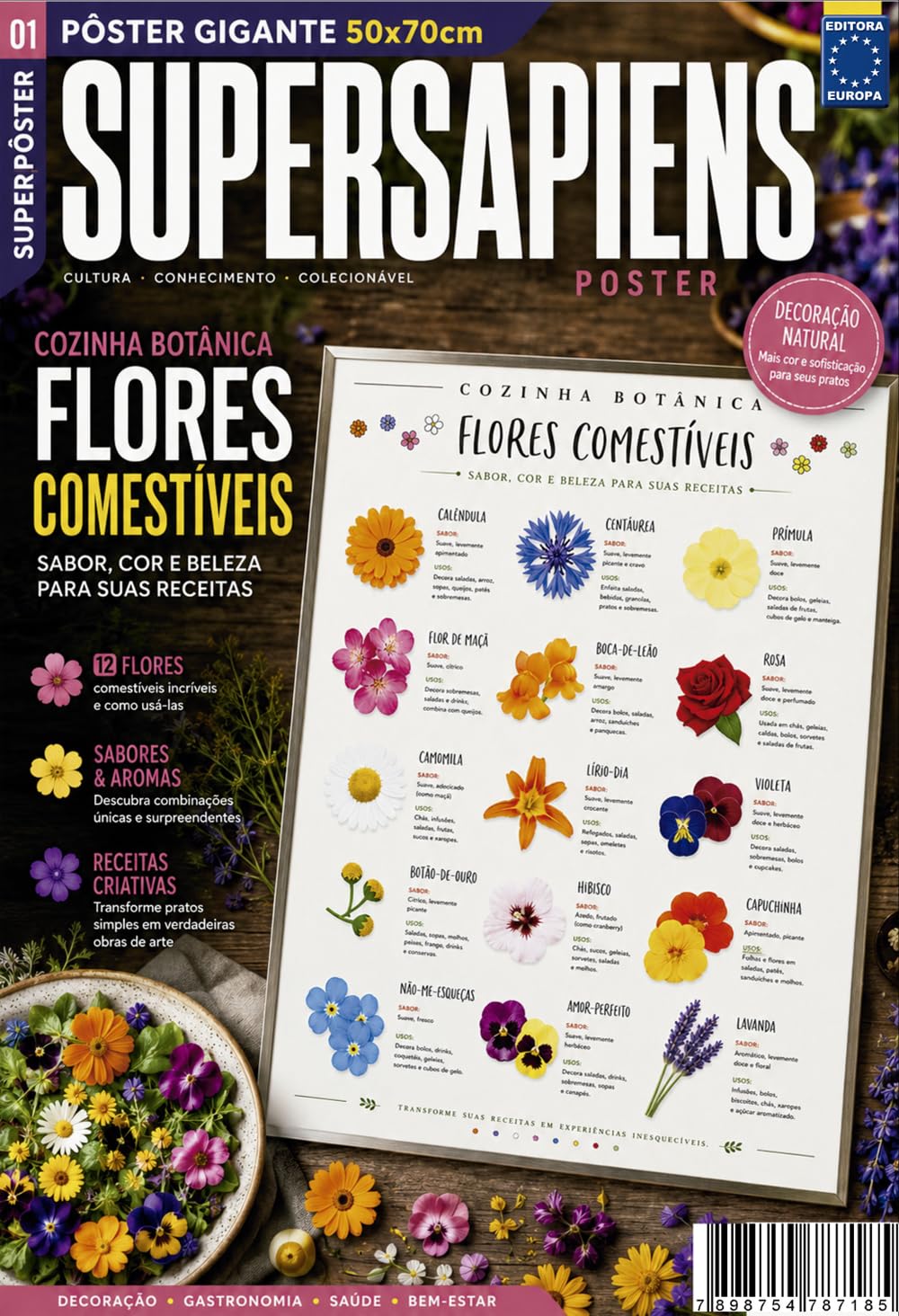 Flores Comestíveis (Versão lisa, sem dobras, enviada em tubo protetor) - SuperSapiens Posterzine baixar o livro de graça