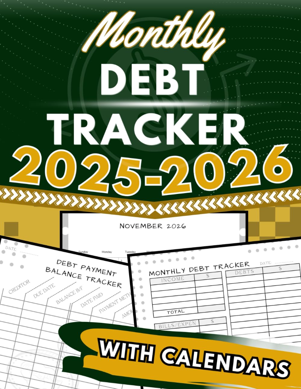 2025-2026 Monthly Debt Tracker: Large Print Debts Payoff Ledger With Calendars | Easily Record Income, Bills, Expenses, Savings, Credit Card & Loan Payments baixar livro de graça