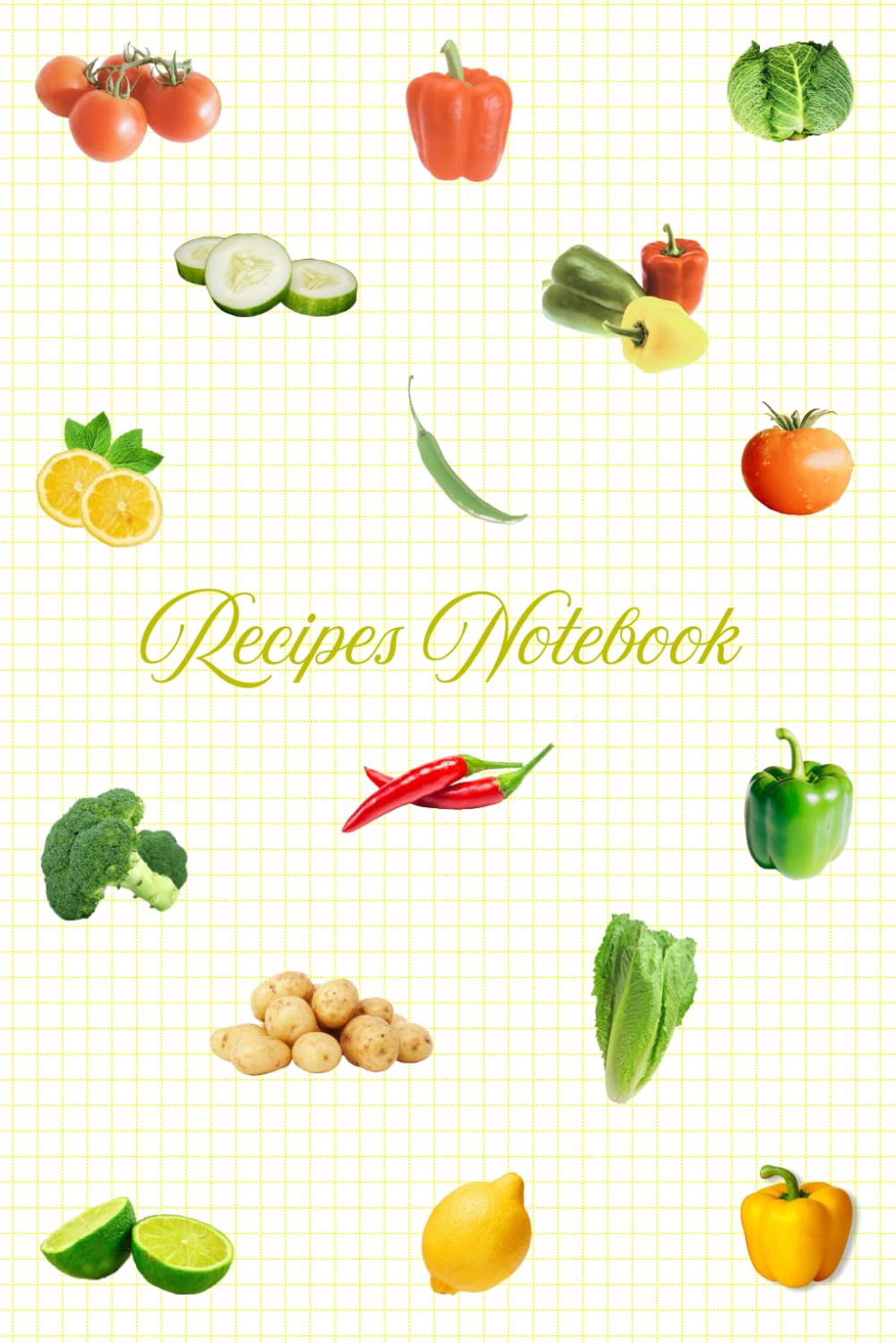 Yellow Simple Recipes Notebook: Fully-colored 6 x 9 inches with 120 lines grid pages baixar livro de graça