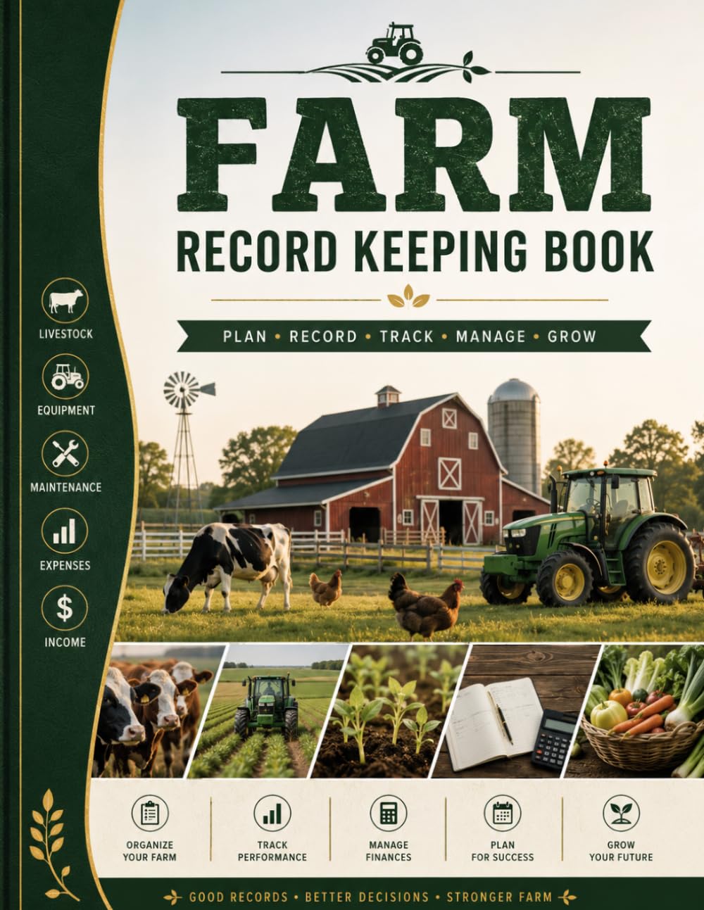 capítulo por capítulo baixar Farm Record Keeping Book: Complete Farm Management Logbook for Livestock Records, Equipment Inventory, Maintenance and Repairs, Farm Expenses and Income Tracking