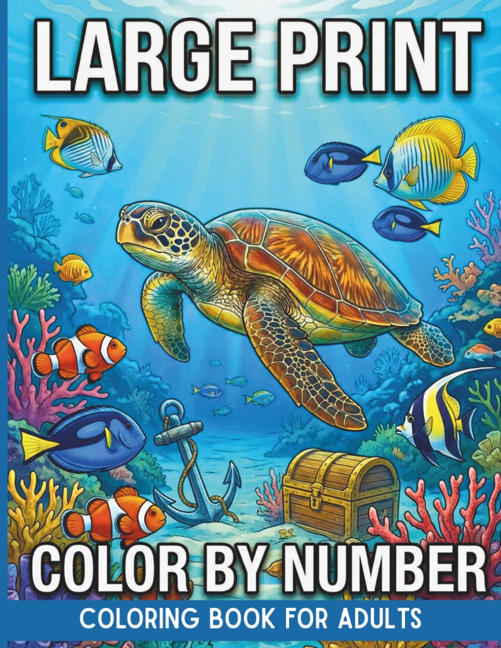 ler totalmente Large Print Color by Number Coloring Book for Adults: 50 Stress Relieving and Easy to Color Illustrations of Whimsical Scenes and Cute Animals for Seniors and Beginners to Enjoy Daily