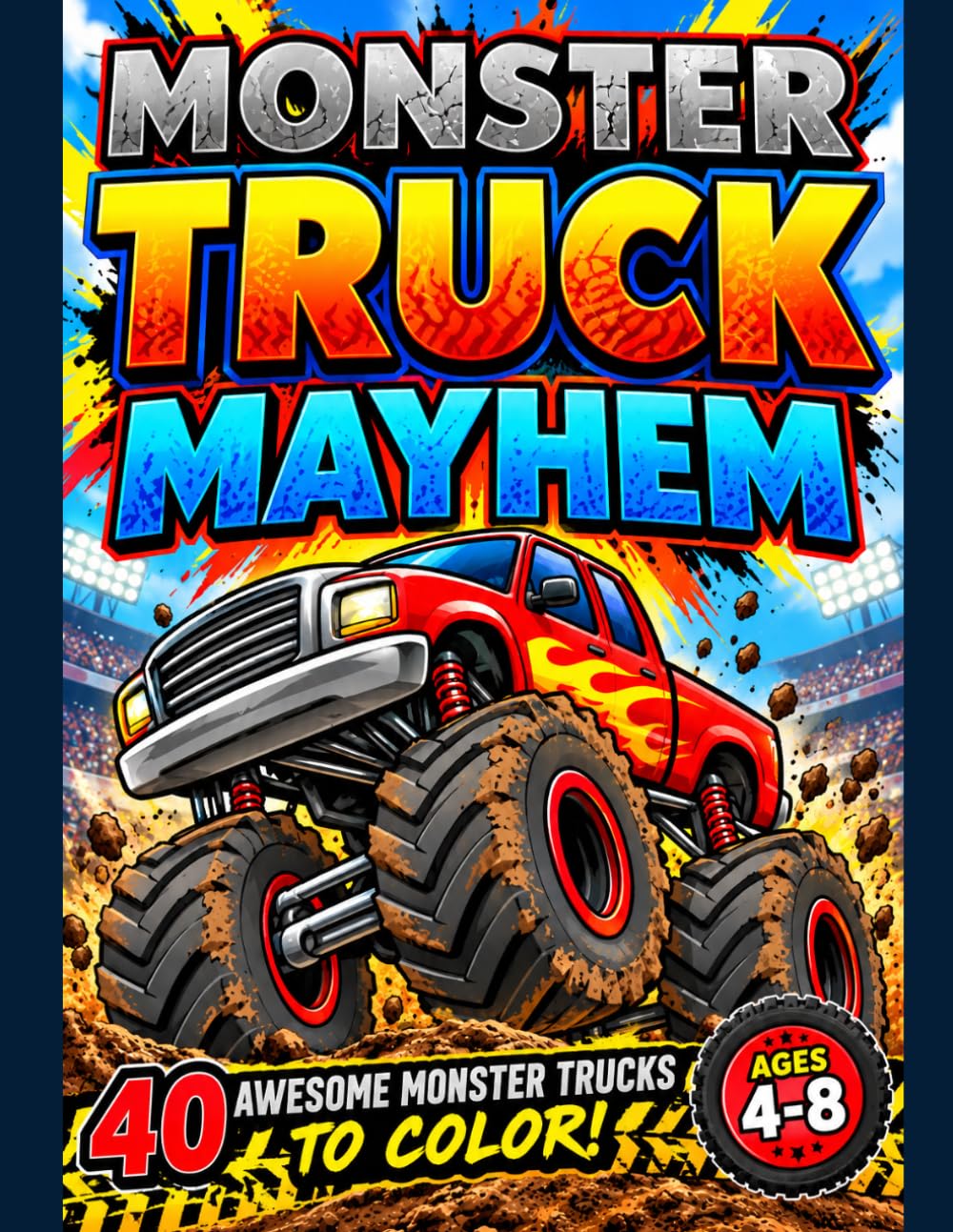 Monster Truck Mayhem: 40 Awesome Monster Trucks to Color! baixar livro de graça