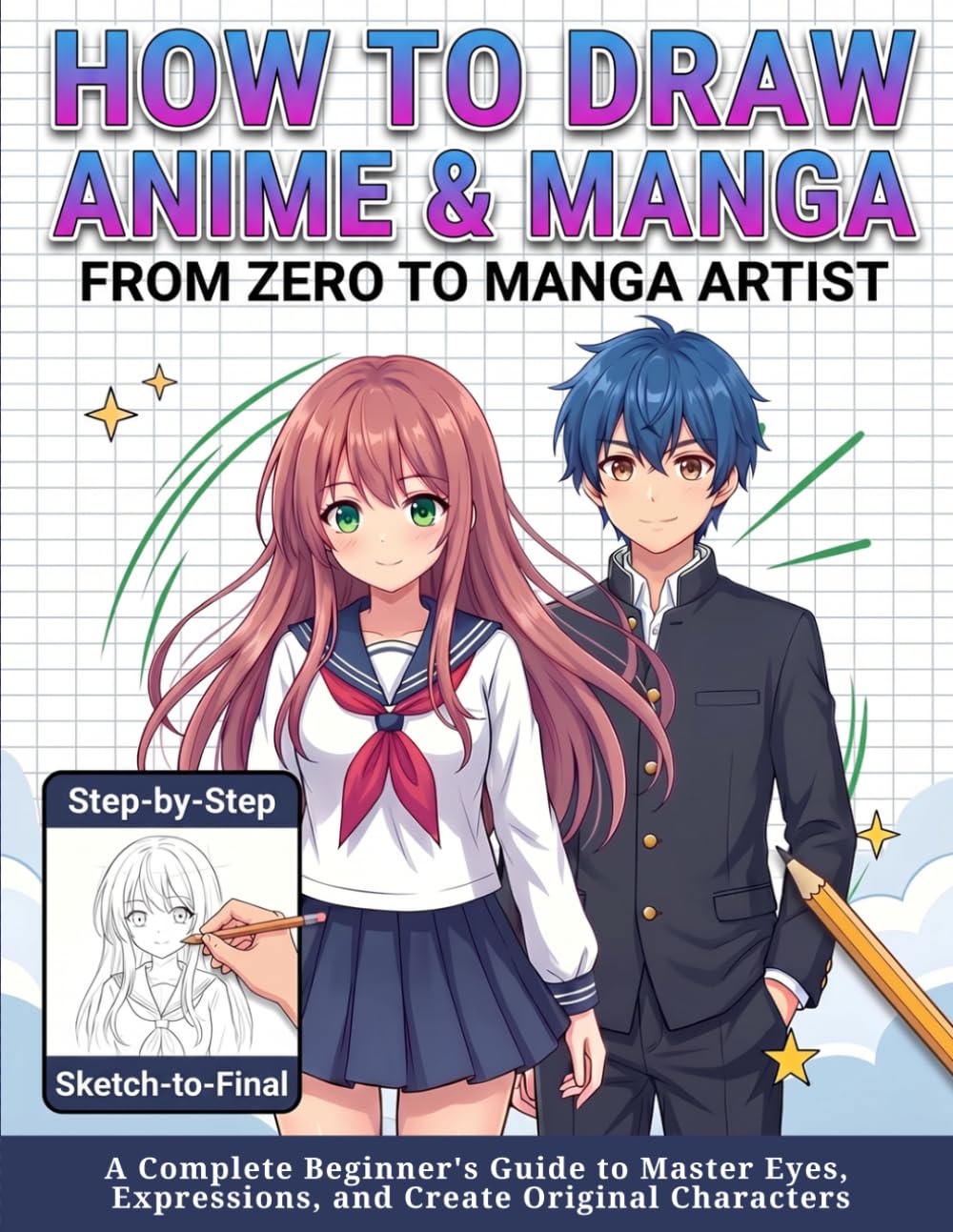 How to Draw Anime & Manga: From Zero to Manga Artist: A Complete Beginner's Guide to Master Eyes, Expressions, and Create Original Characters baixar o livro de graça