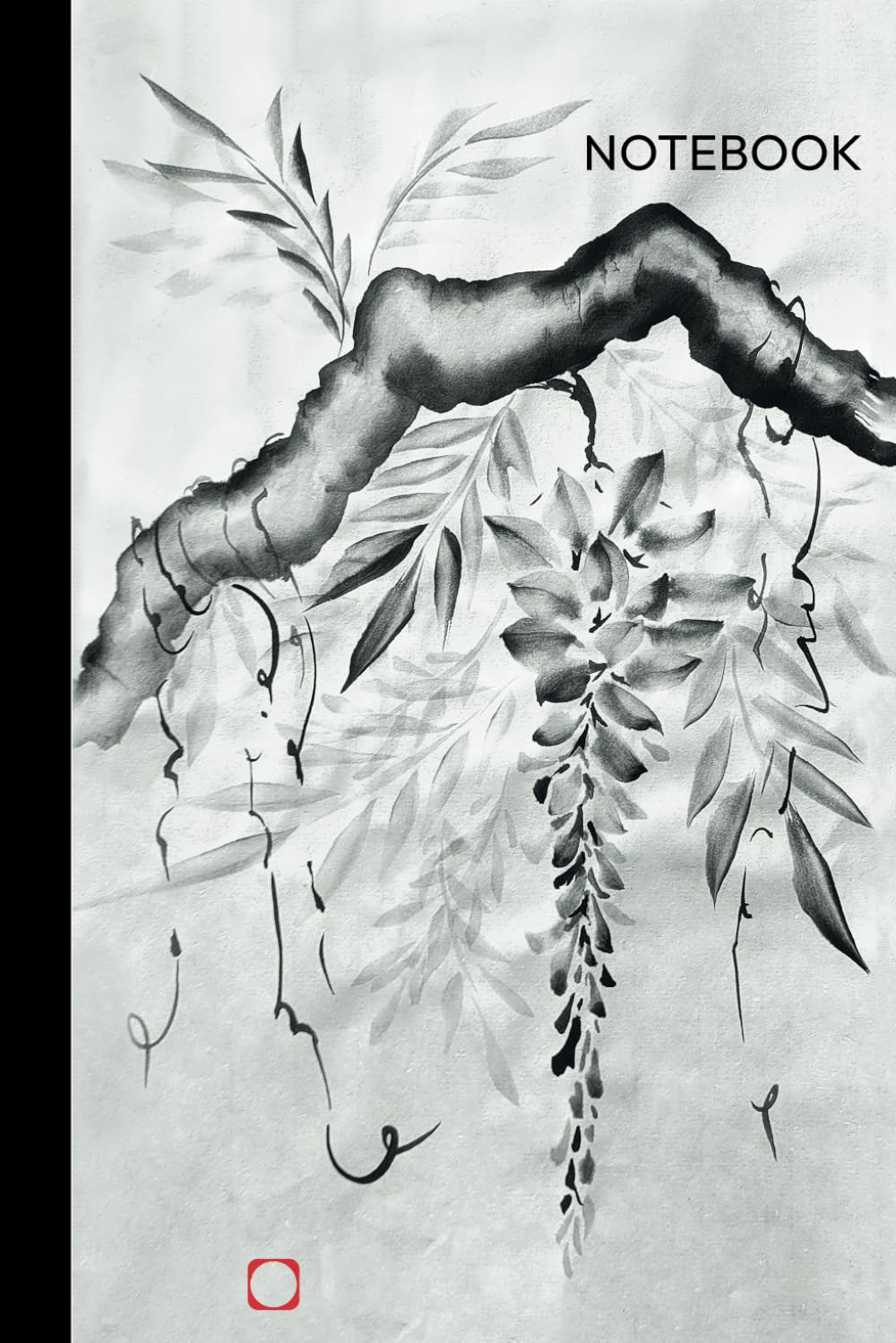 Black And White Floral Composition: Blank Notebook | Nature Lover Gift | Sumi-e Japanese Ink Art baixar livro de graça