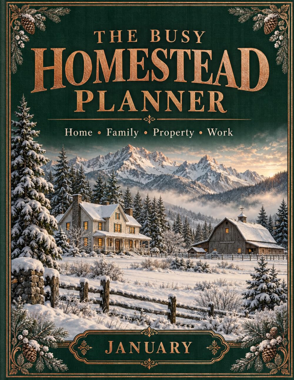 The Busy Homestead Planner: January Undated Monthly Edition
