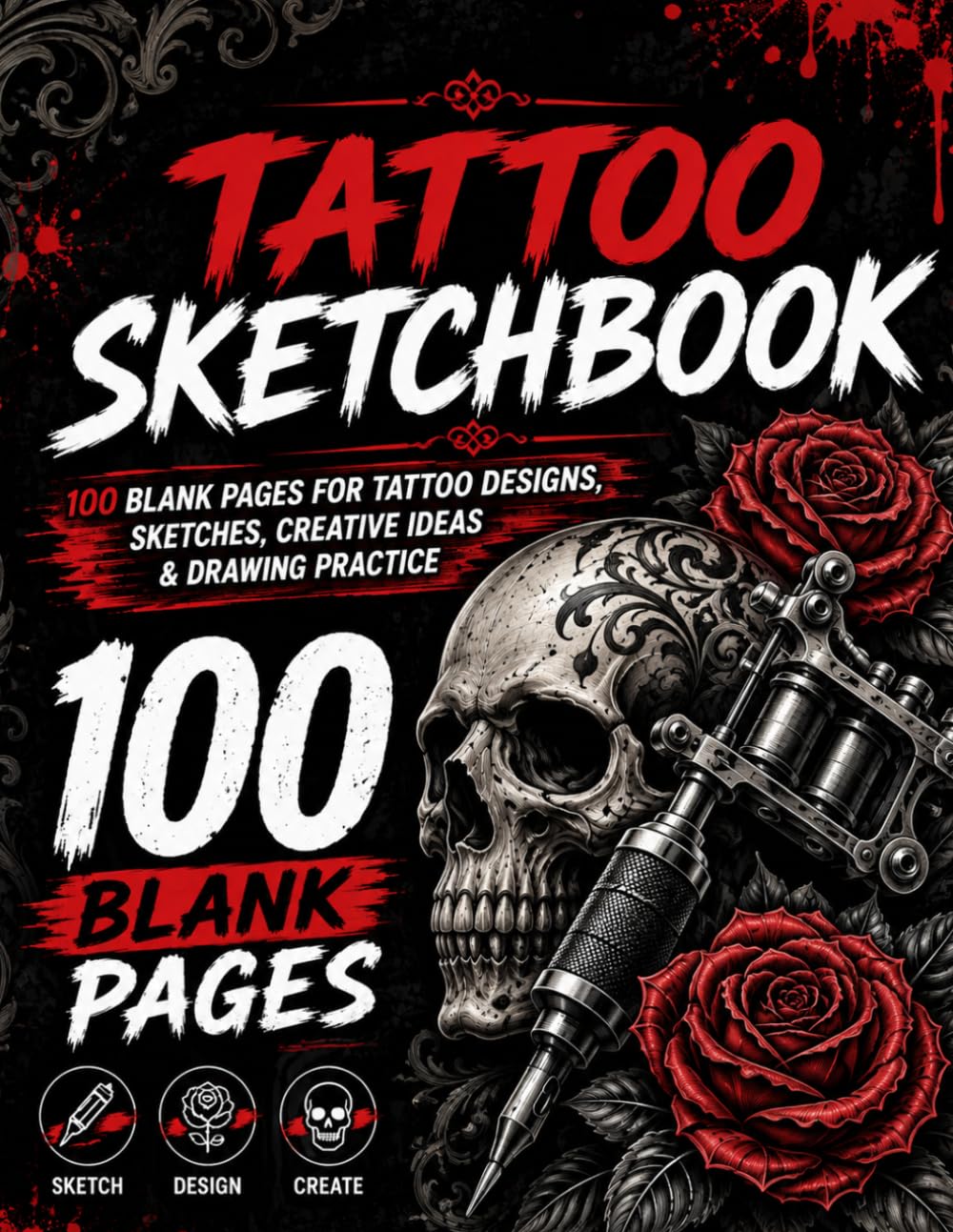 capítulo por capítulo baixar Tattoo Sketchbook: 100 Blank Pages for Tattoo Designs, Sketches, Creative Ideas & Drawing Practice