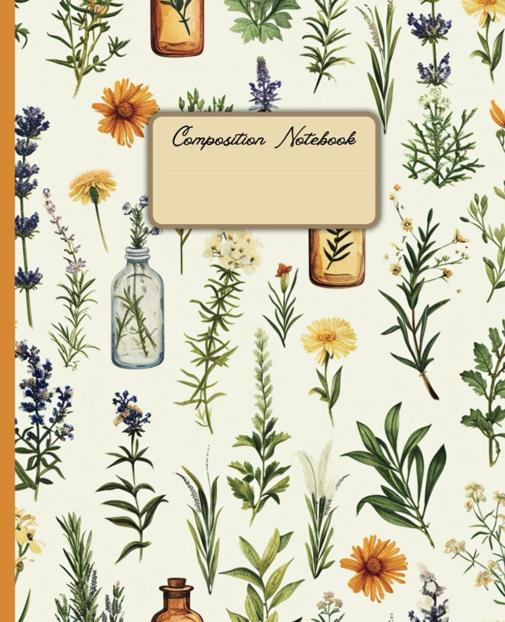 Composition Notebook: 110 College Ruled Pages with Vintage Yellow Botanical Aesthetic Illustration baixar o livro de graça