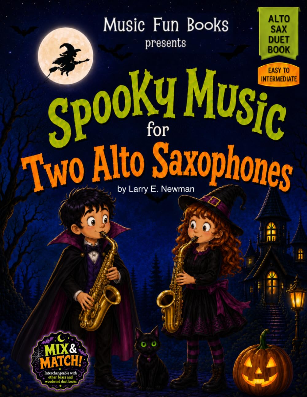 ler totalmente Spooky Music for Two Alto Saxophones: Easy Halloween Alto Saxophone Duets for Kids, Students, Lessons, Recitals, and School Concerts (Spooky Music for Woodwind and Brass Duets)