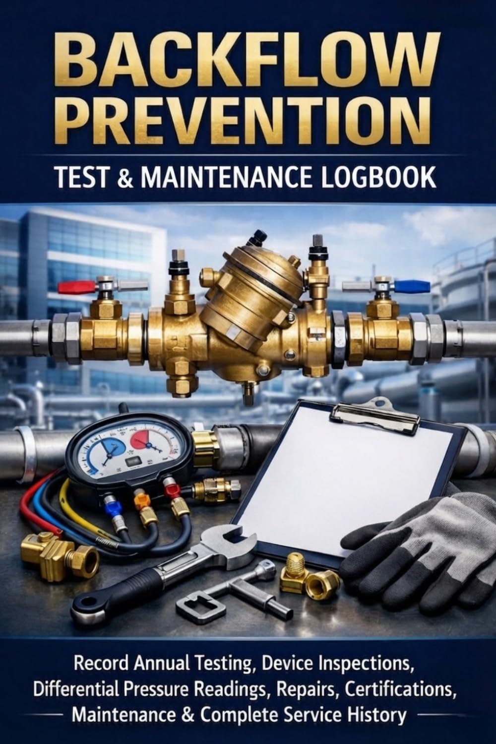 BACKFLOW PREVENTION TEST & MAINTENANCE LOGBOOK: Record Annual Testing, Device Inspections, Differential Pressure Readings, Repairs, Certifications, Maintenance & Complete Service History baixar o livro de graça