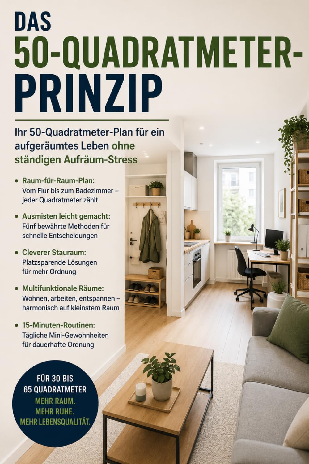 ler totalmente Ordnung auf 50 Quadratmetern: Raum-für-Raum-Plan, Ausmistmethoden und Aufbewahrungslösungen für kleine Stadtwohnungen – mit praktischen Routinen für dauerhafte Ordnung (German Edition)