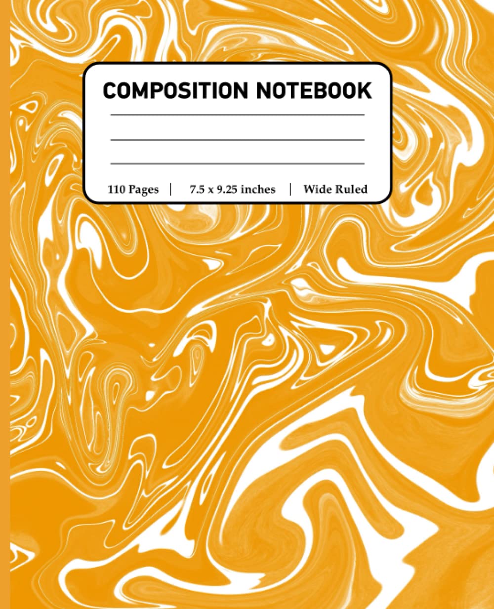 ler totalmente Marble Composition Notebook: Honey Orange & White Marble Wide Ruled White Paper Composition Book | Blank Wide Lined Writing Book for Girls Boys Kids Teens Students (Marbled Composition Book)