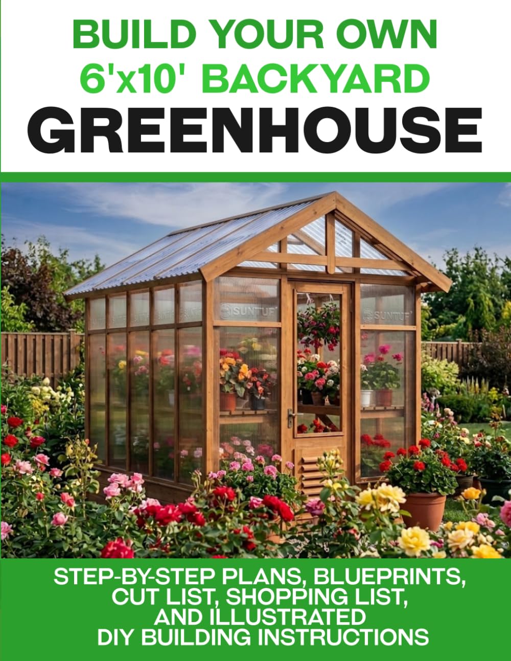 ler totalmente 6x10 DIY Greenhouse Plans: Step-by-Step Backyard Greenhouse Building Guide with 3D Illustrations, Cut Lists, Material Lists, and Blueprints