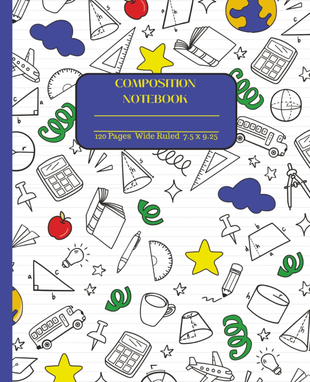 Composition Notebook: Math Wide Ruled | Composition Notebook, 7.5 x 9.25, 120 Pages for Kids | Teens | Adults baixar o livro de graça