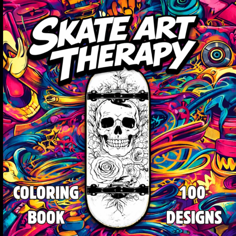 ler totalmente SKATE ART THERAPY: 100 Detailed Skateboard Coloring Designs for Adults – Creative Relaxation & Stress Relief Through Skate Art (CREATIVE STREETS & SKATE COLORING BOOK)