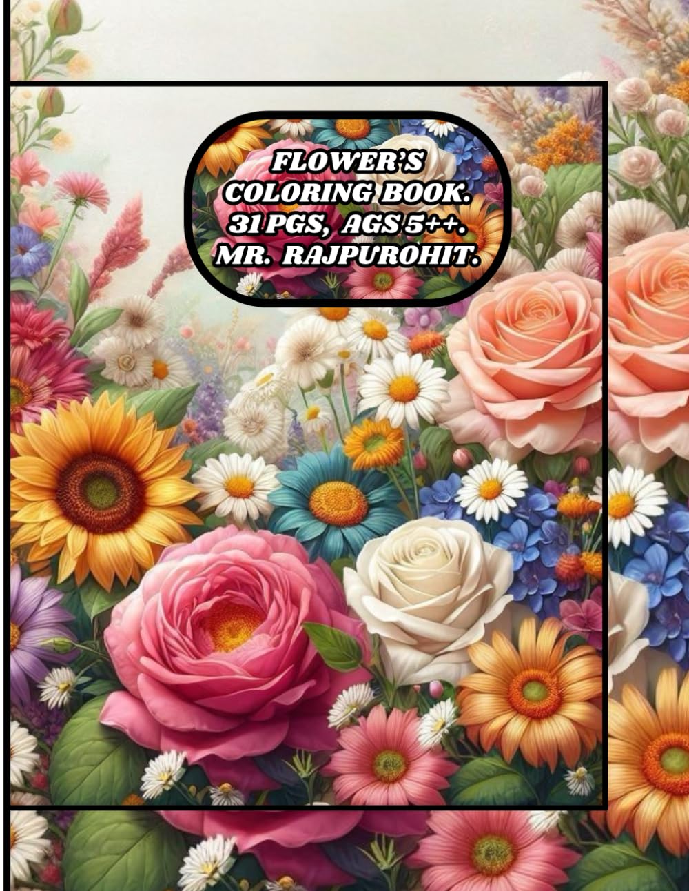 FLOWER'S COLORING BOOK.