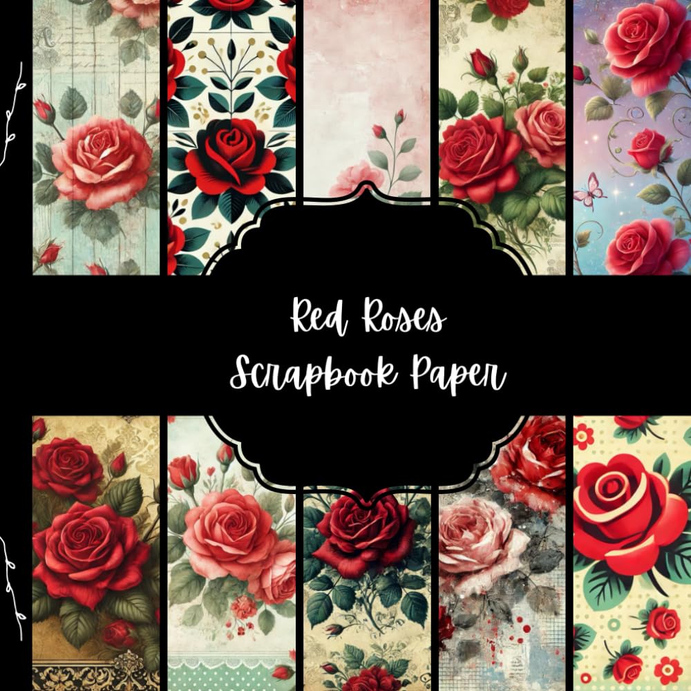 capítulo por capítulo baixar Red Roses Scrapbook Pages, Vibrant Floral Junk Journal Paper, Romantic Flowers Decorative Paper, DIY Projects, Origami, Collage Sheets, Decoupage Paper, 10 Designs, Double Sided