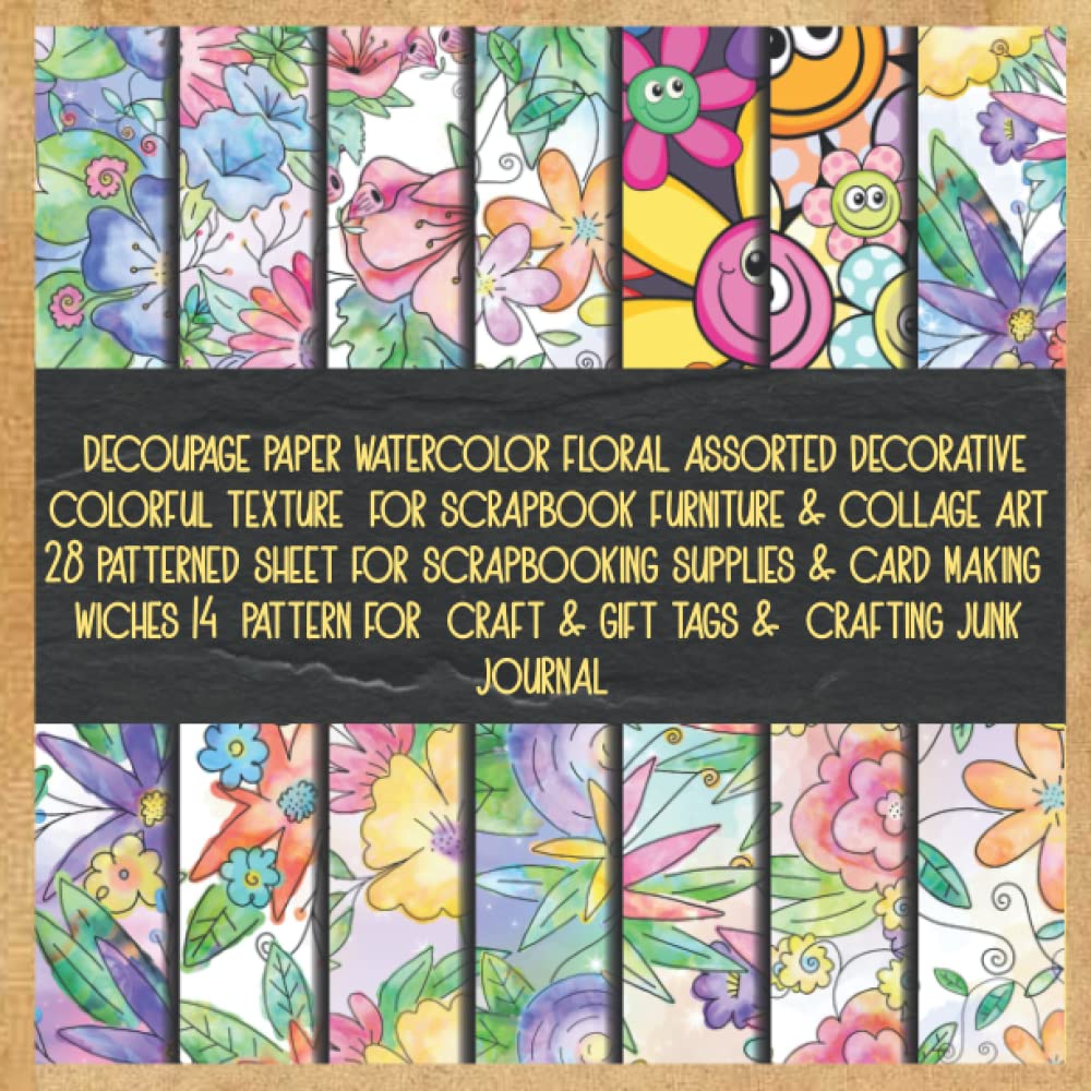 capítulo por capítulo baixar decoupage paper watercolor floral assorted decorative colorful texture for scrapbook furniture & collage art 28 patterned sheet for scrapbooking... craft & gift tags & crafting junk journal