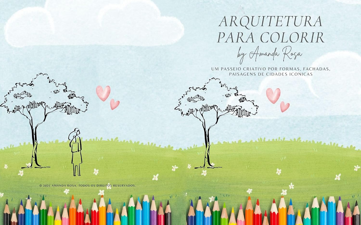 ler totalmente Arquitetura para Colorir by Amanda Rosa: Um passeio criativo por formas,fachadas, paisagens de cidades icônicas