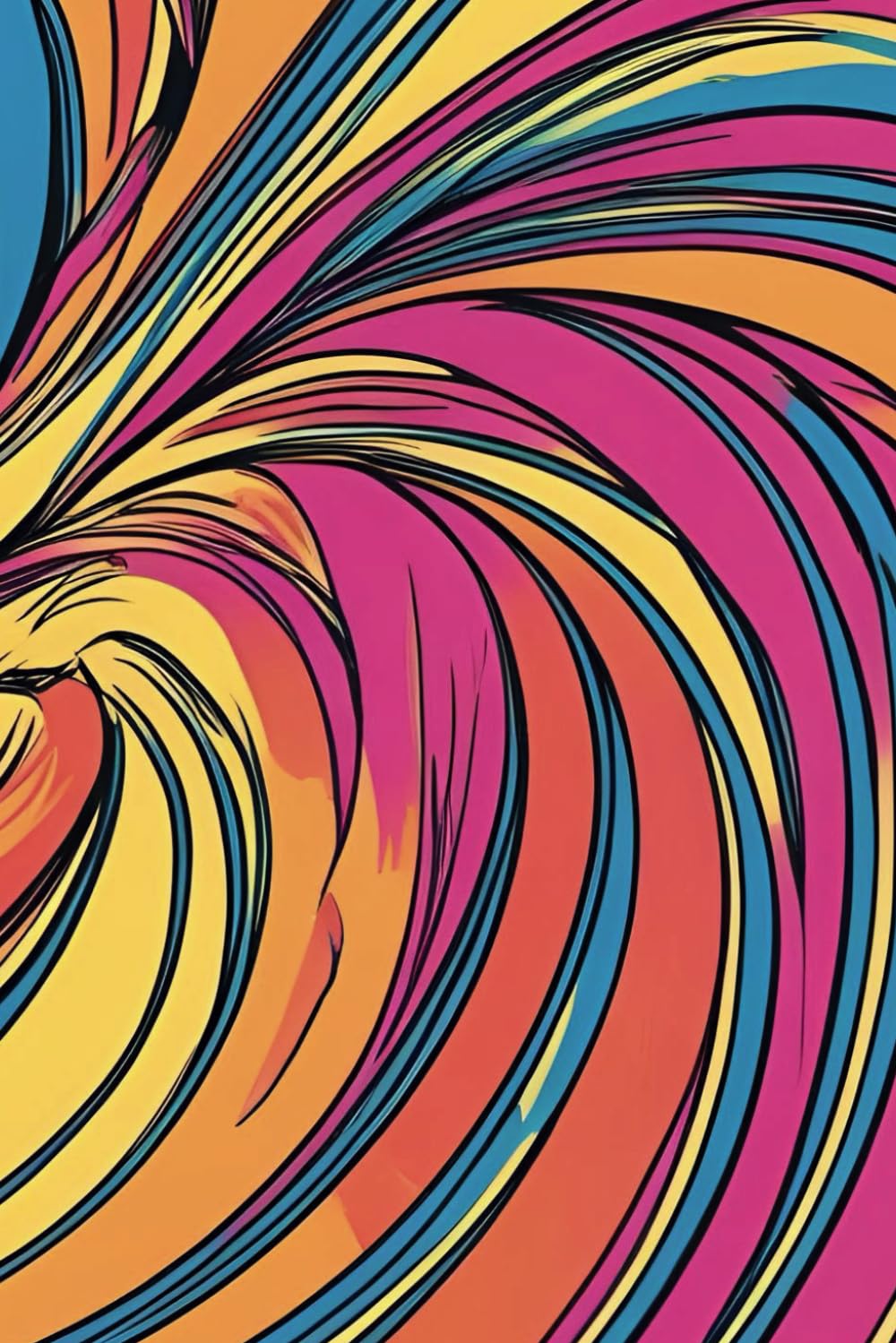 Color Swirl Lined Journal