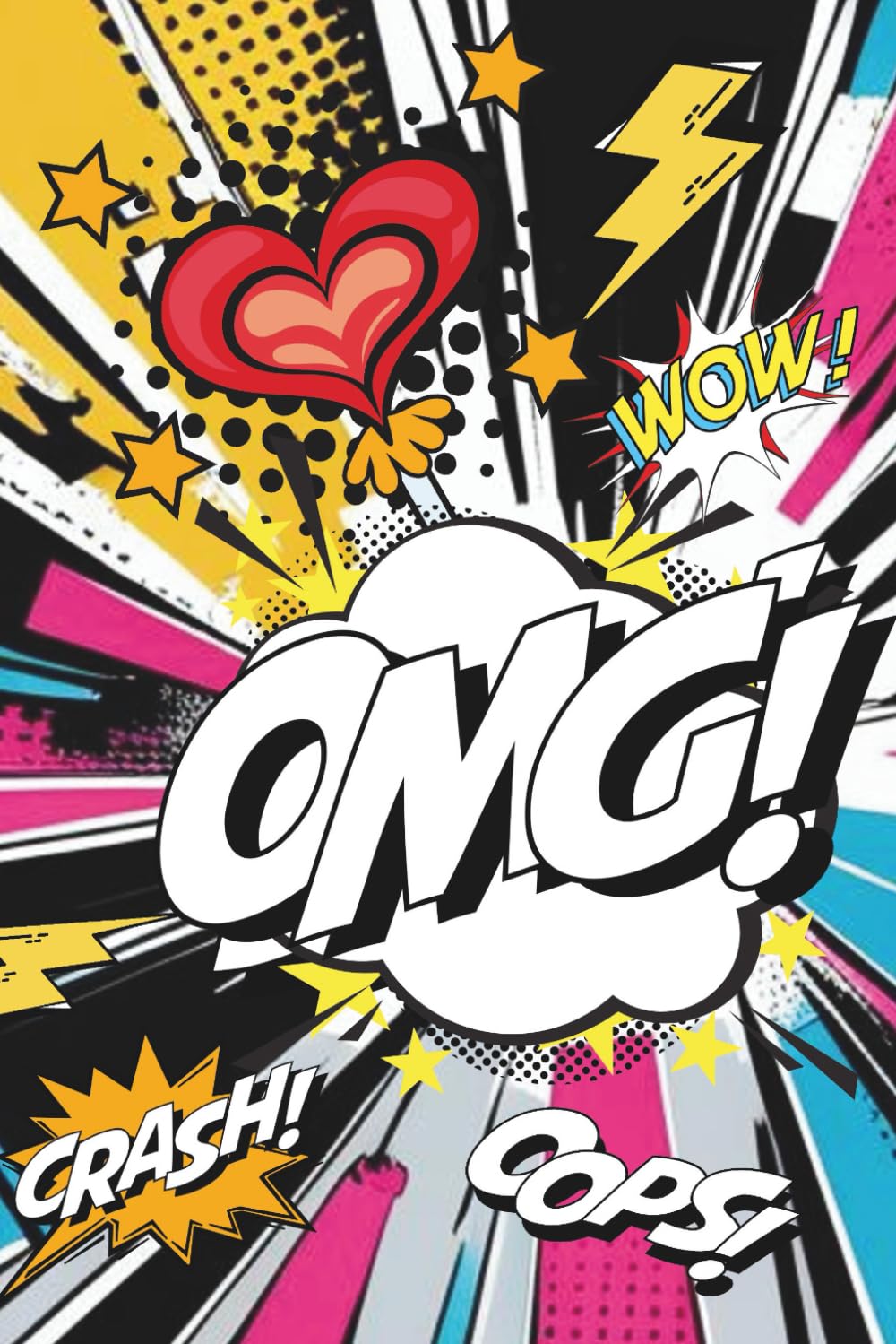 OMG! Notebook: 90 Page Pop Art Comic Journal | Creative and Bold Lined Notebook, Fun and bold notebook for students, teens, and pop culture lovers. Comic book style cover baixar o livro de graça