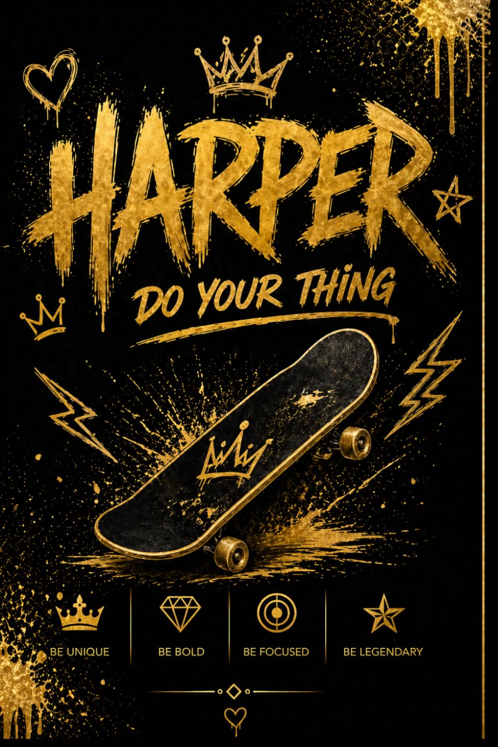 Harper Skateboard Notebook Do Your Thing: Personalized Lined Journal for Girls, Teens & Skateboard Lovers | School, Work & Daily Notes baixar o livro de graça