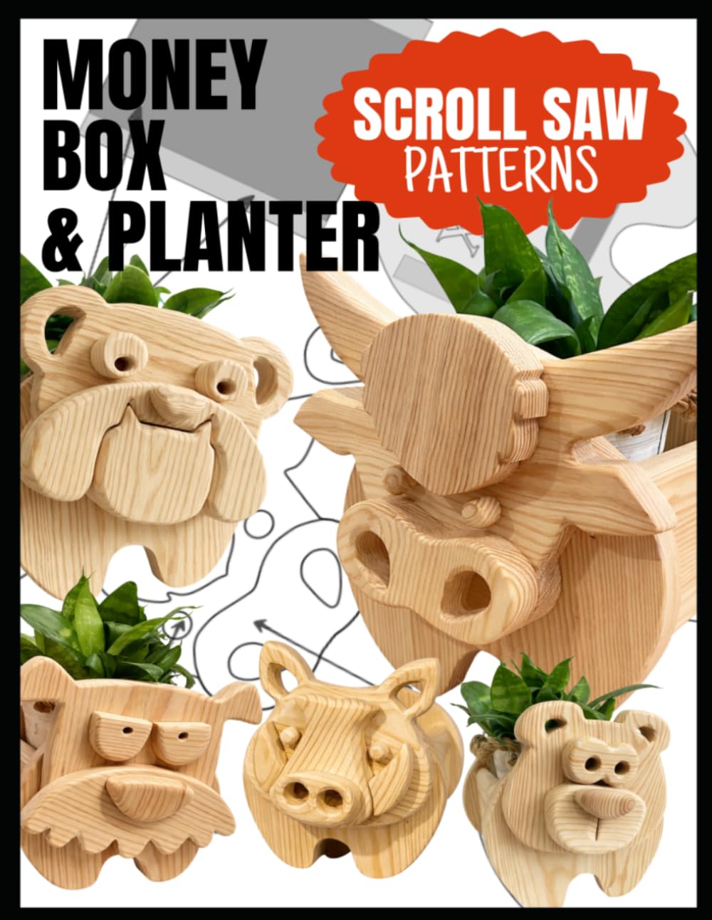 capítulo por capítulo baixar Scroll Saw Pattern – Animal-Shaped Planter or Money Box: Decorative Woodworking Project no.3