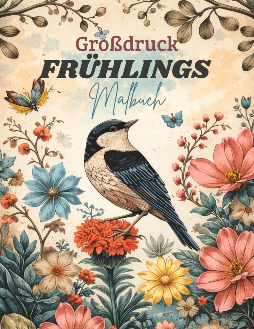 Großdruck Frühlings Malbuch: 50 einfache, leichte, große und entspannende Frühlingsmotive – ideal für Erwachsene und Senioren zum Ausmalen (German Edition) baixar o livro de graça