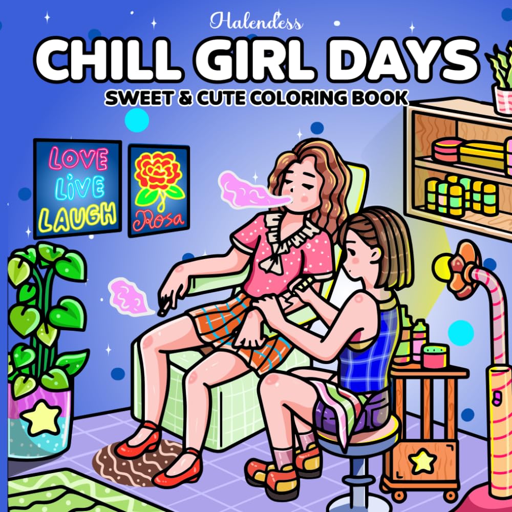 Chill Girl Days: Stoner Moments Coloring Book for Adults baixar livro de graça