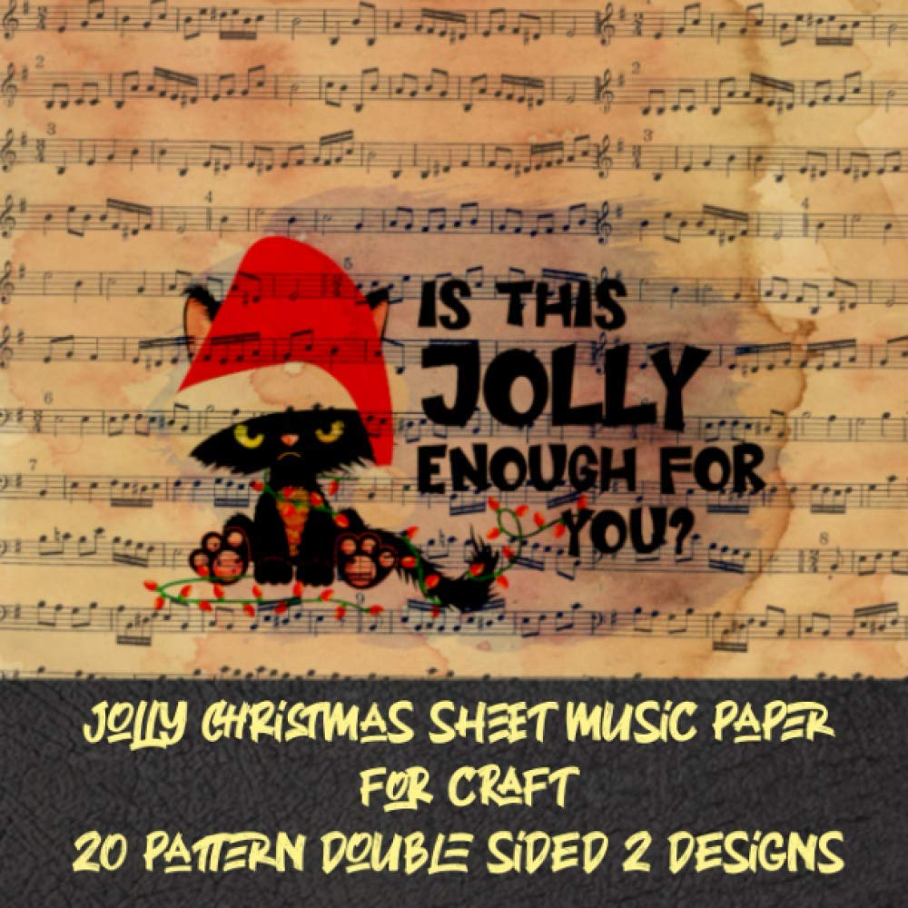 jolly christmas sheet music paper for craft 20 pattern double sided 2 designs: vintage decorative pattern for Papercrafts & scrapbooking - old aged Stationery for decoupage baixar livro de graça