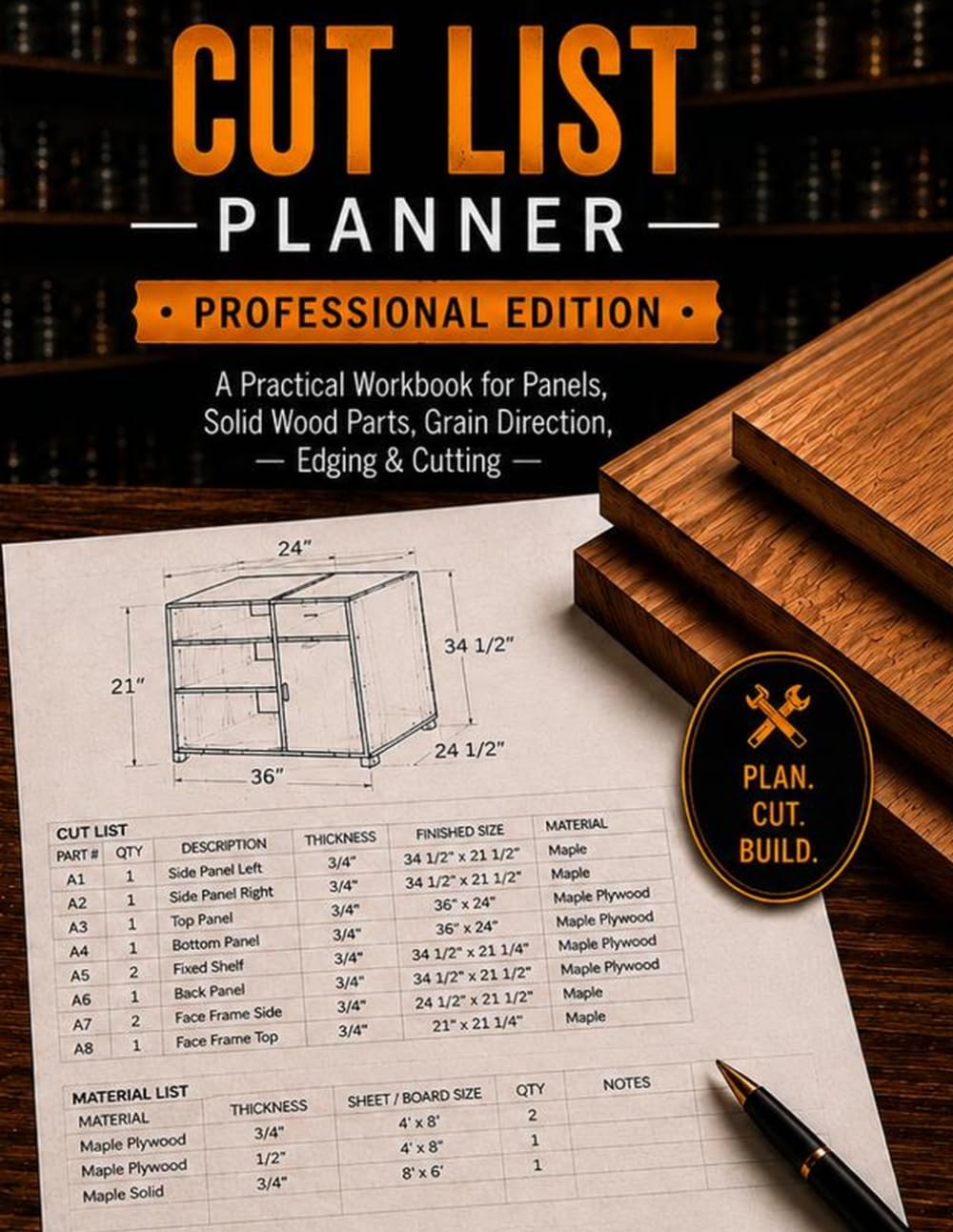 capítulo por capítulo baixar Cut List Planner: A Practical Workbook for Panels, Solid Wood Parts, Grain Direction, Edging & Cutting
