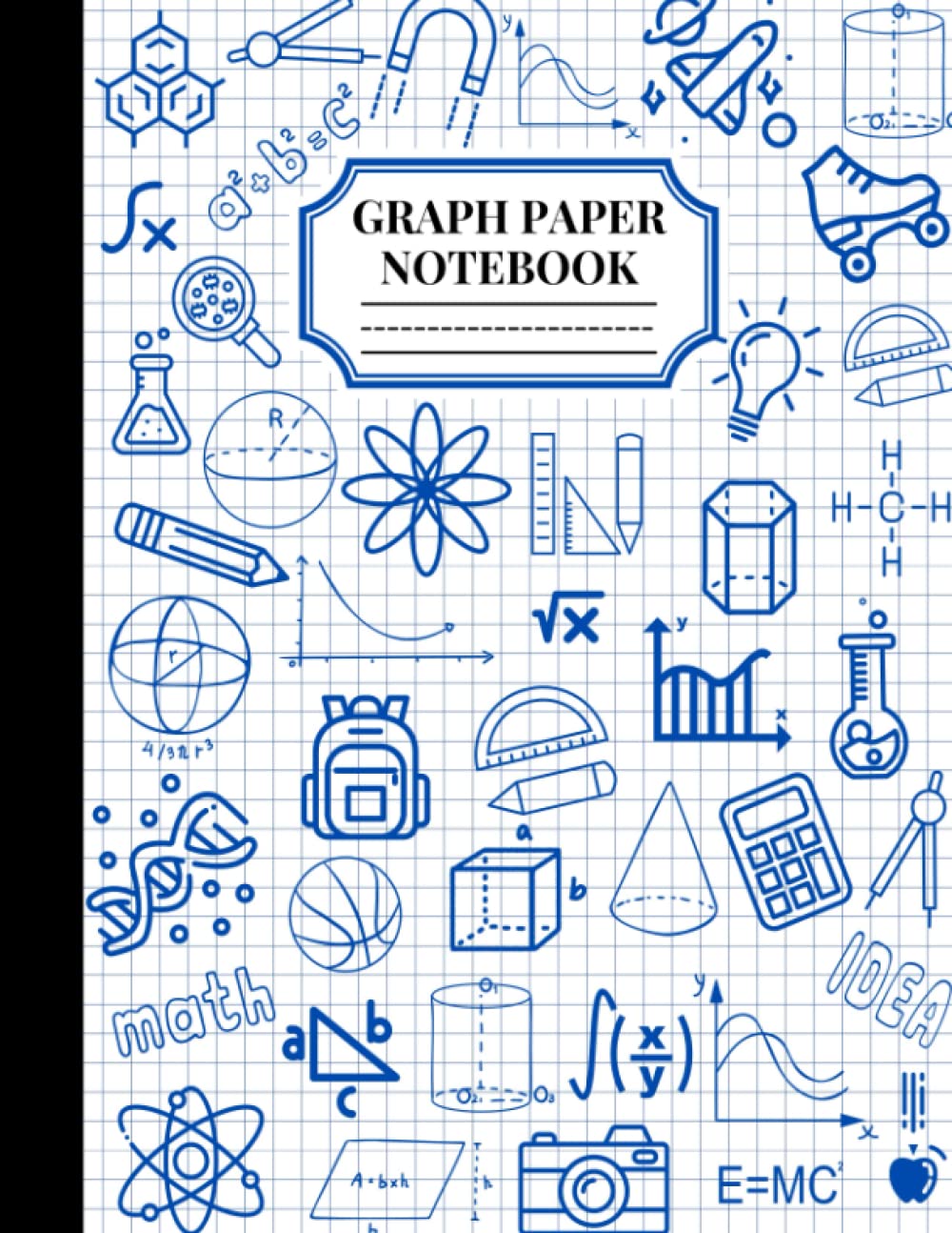 ler totalmente Math & Science Cool Design Graph Paper Notebook, 5 x 5 Grid Paper Notebook for Students All Ages 110 pages 8.5 x 11