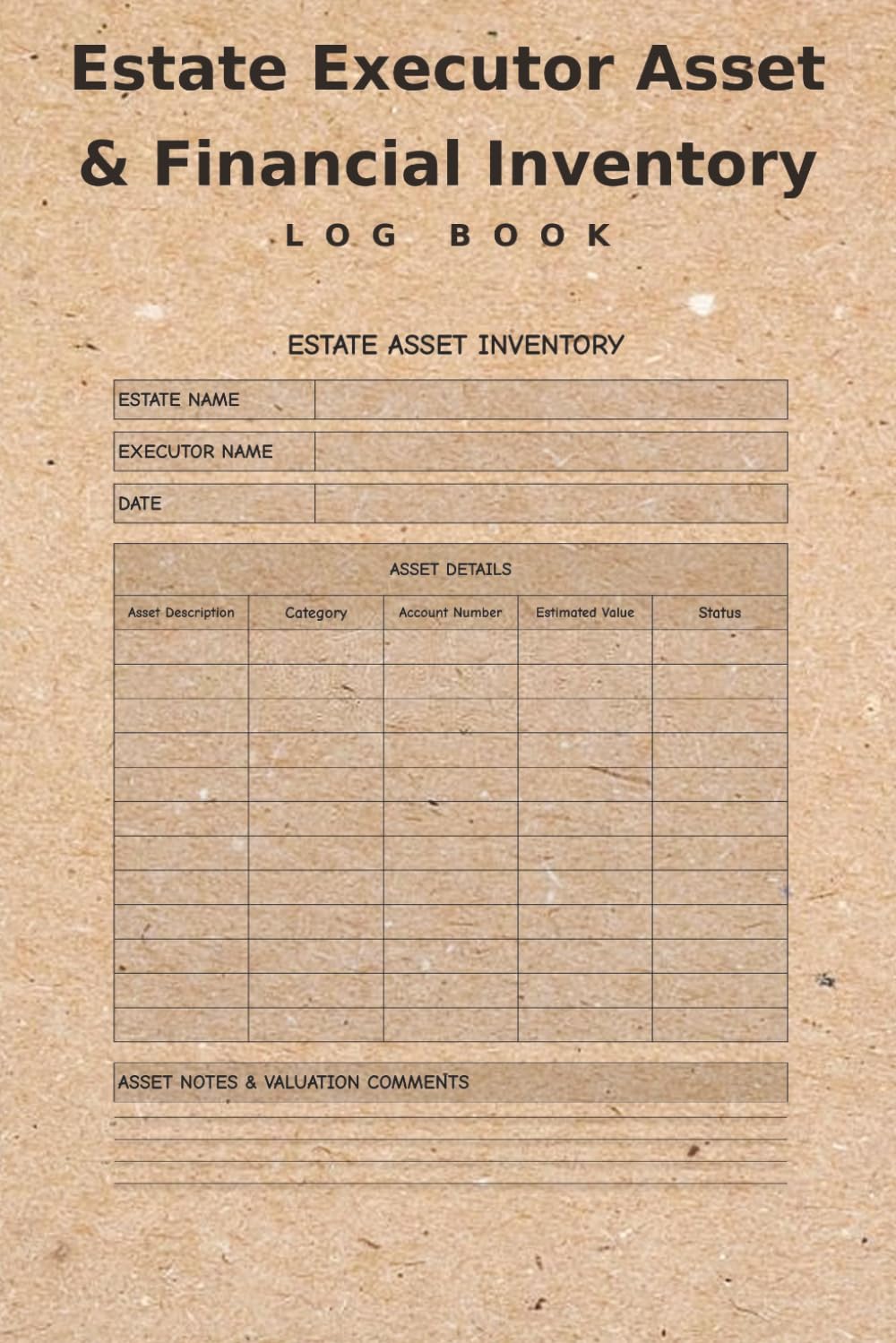 Estate Executor Asset & Financial Inventory Log Book: Complete Probate Administration Organizer to Track Assets, Settle Debts, Manage Beneficiaries, and Document Final Affairs baixar livro de graça