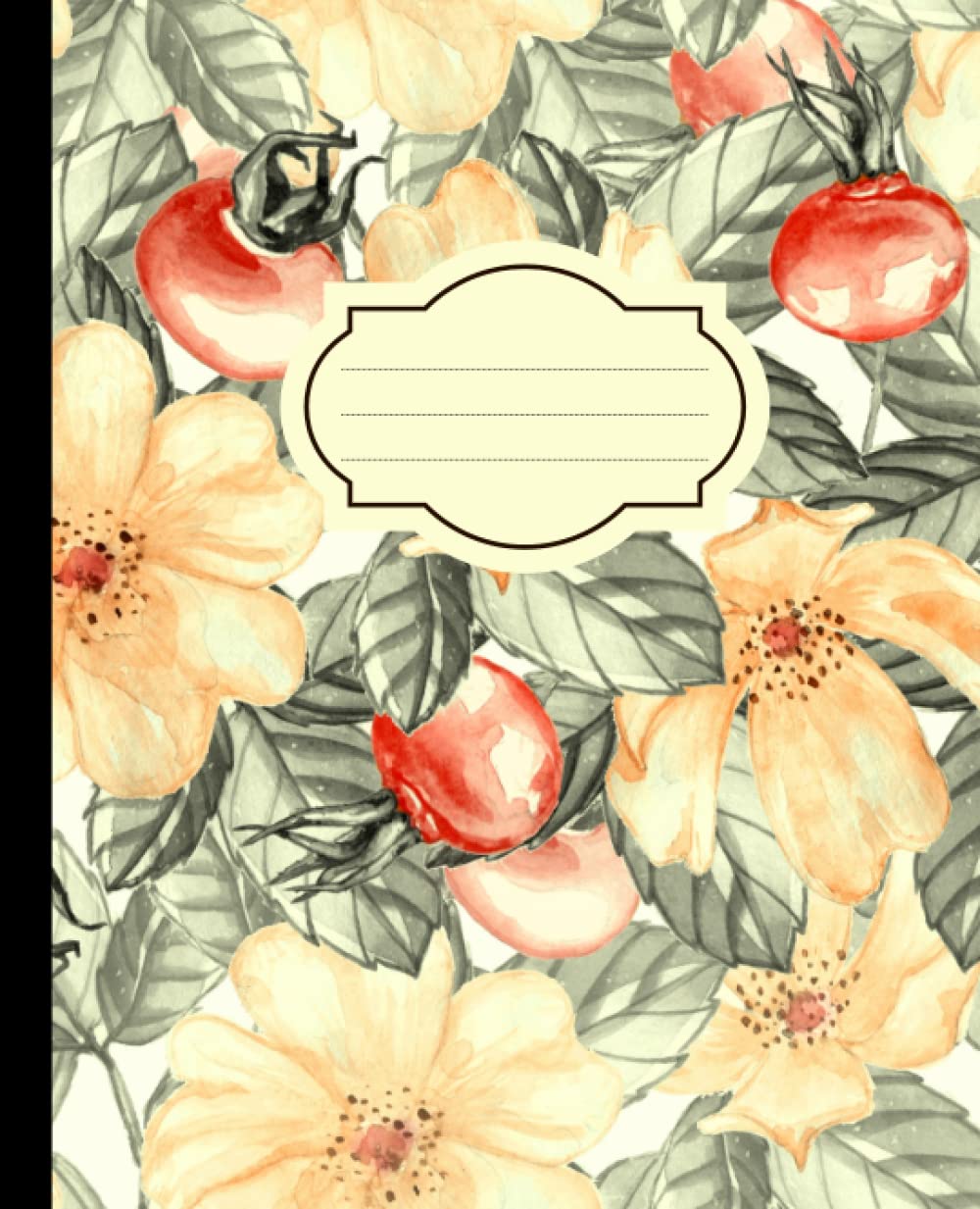 ler totalmente Composition Book: Cute Rosehip Design Composition Notebook for Teenagers and Adults I Journal I Diary I College Ruled I 7.5" x 9.25" I for School, Work, Home and College