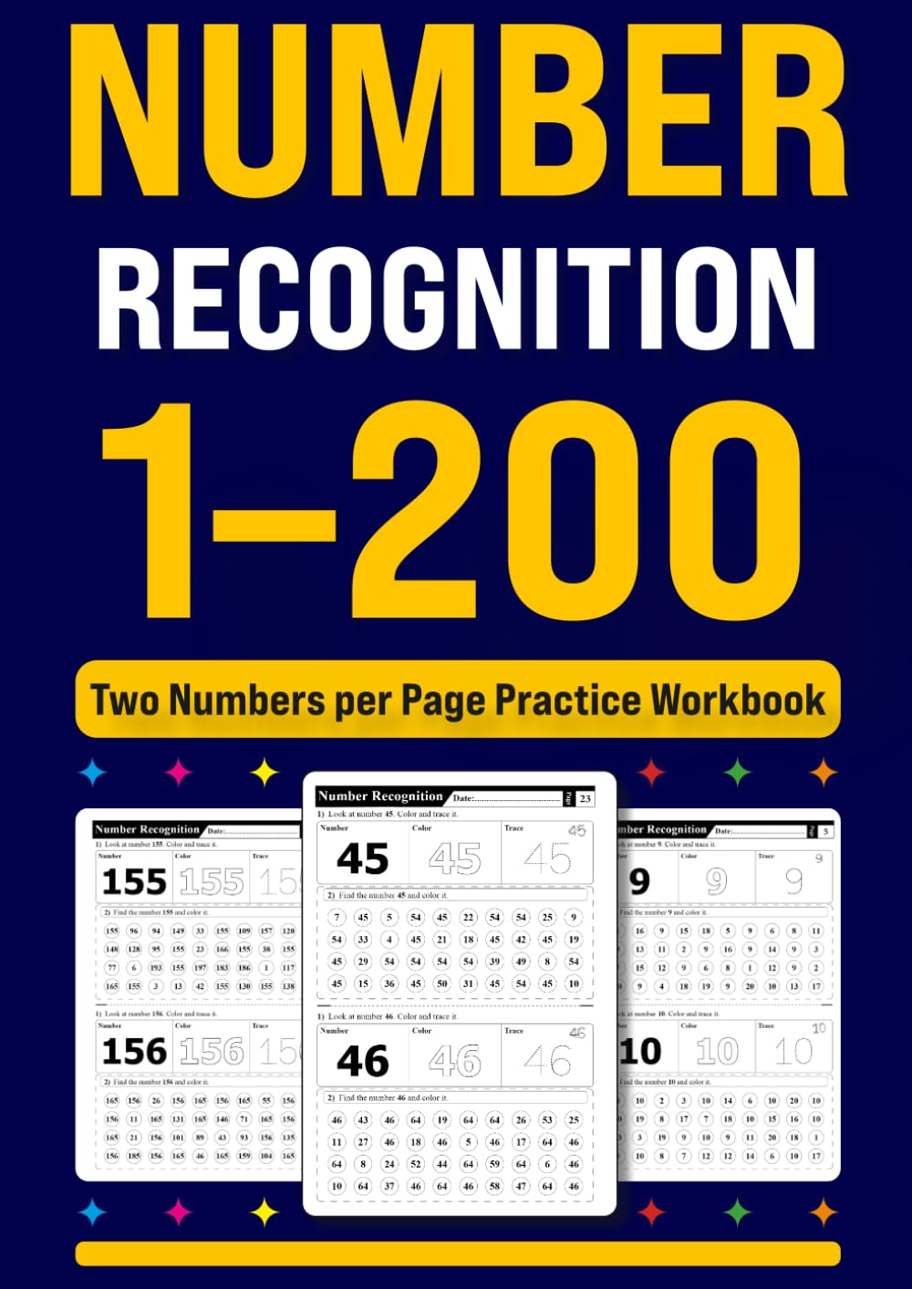 Number Recognition 1–200: Two Numbers per Page Practice Workbook baixar o livro de graça