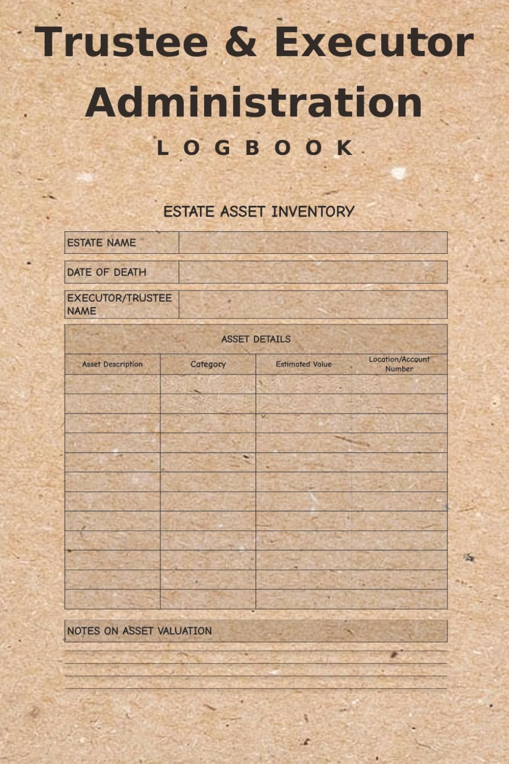 Trustee & Executor Administration Logbook: Complete Estate & Trust Settlement Record Book for Executors, Trustees & Personal Representatives baixar livro de graça