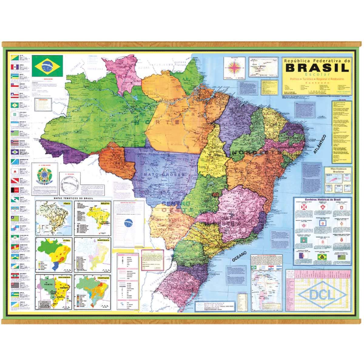 DCL Mapa do Brasil Político, Multicores