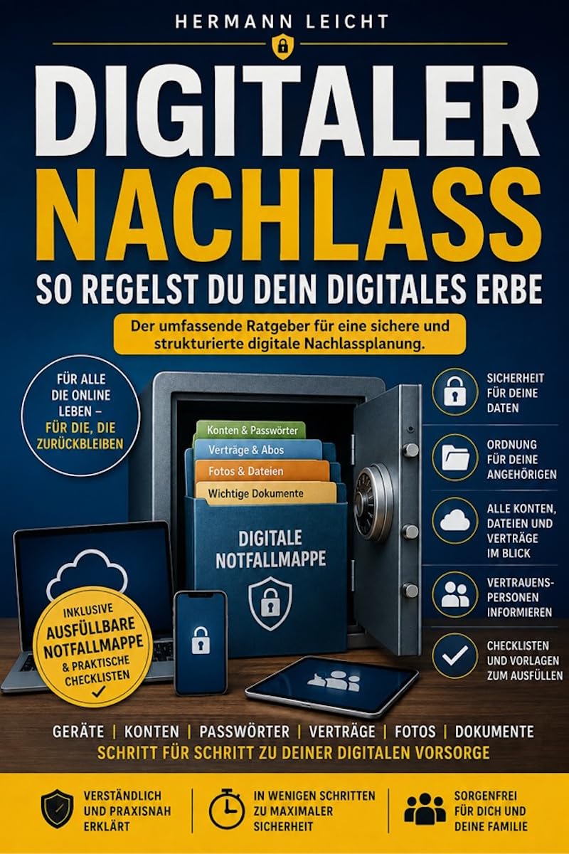 Digitale Nachlassplanung: Passwörter, Online-Konten, Smartphone, Computer, E-Mails, Social Media und digitale Daten sicher organisieren – damit Angehörige... alles Wichtige finden. (German Edition) baixar o livro de graça
