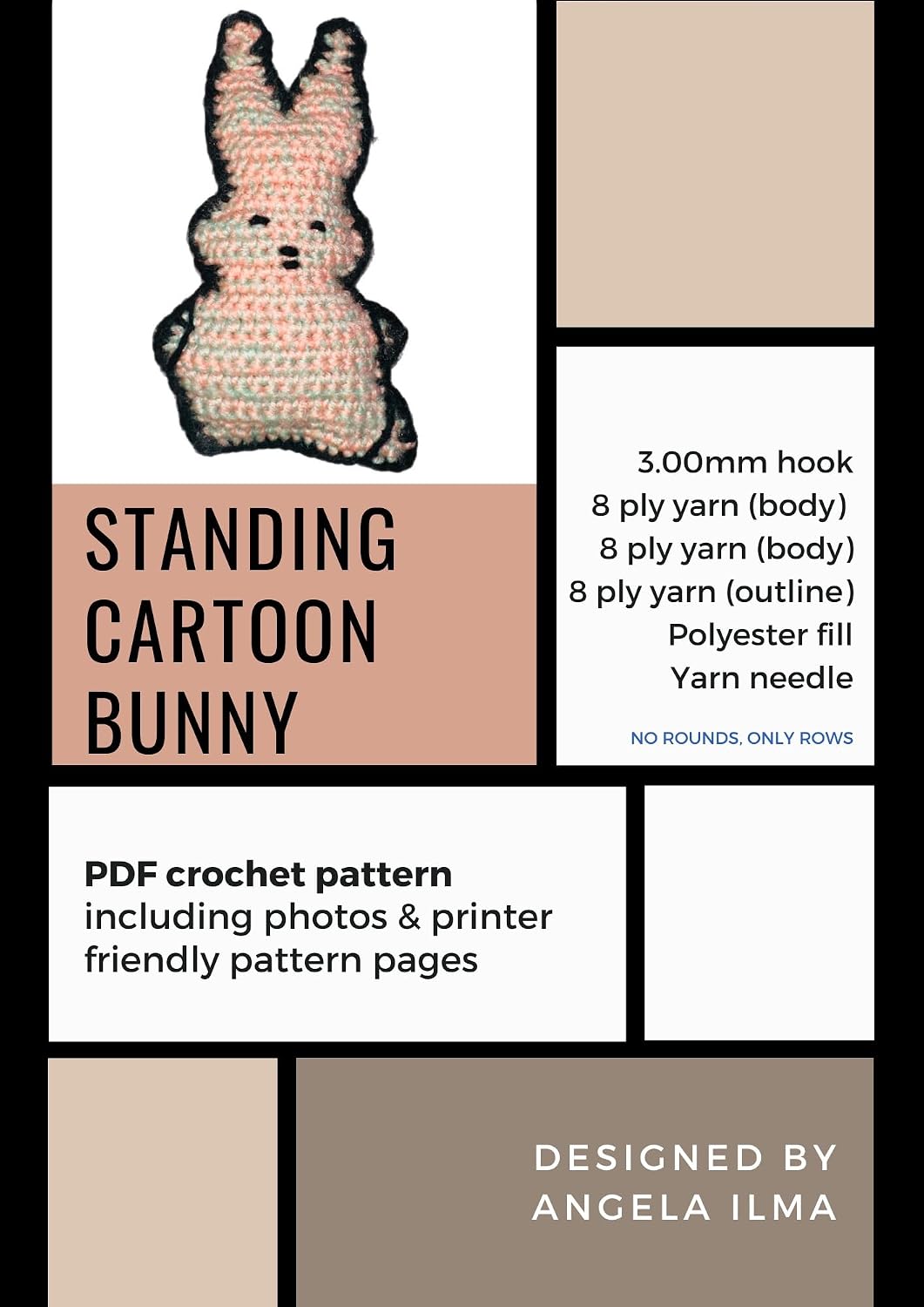 Standing Cartoon Bunny: Digital Crochet Pattern (English Edition) baixar livro de graça