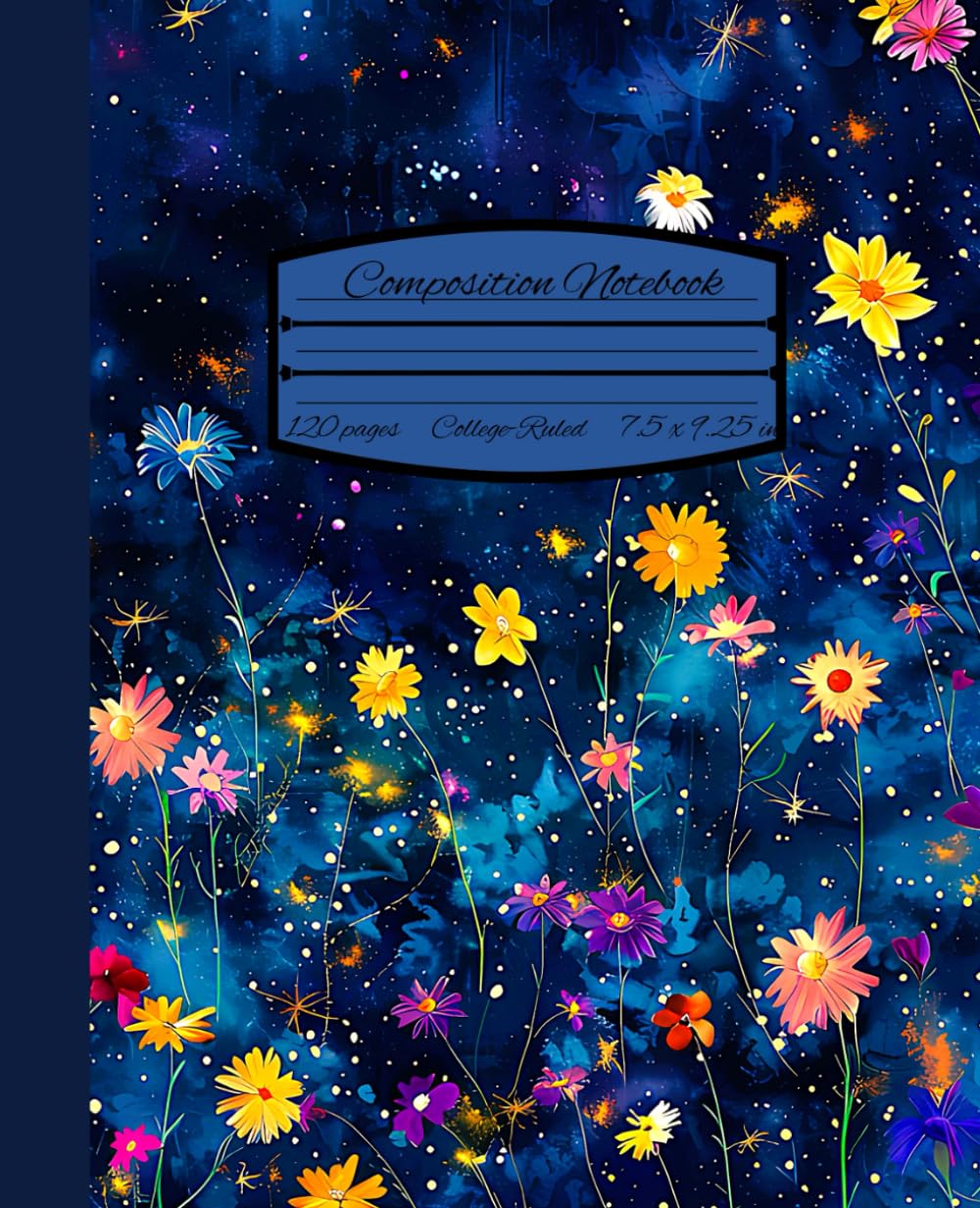 Composition Notebook College Ruled: Vintage Blue Starry Flower Garden Volume #2. Writing Journal for School, College, Work, Sketching & Doodling (Vintage Aesthetic Blue Starry Flower Garden) baixar livro de graça